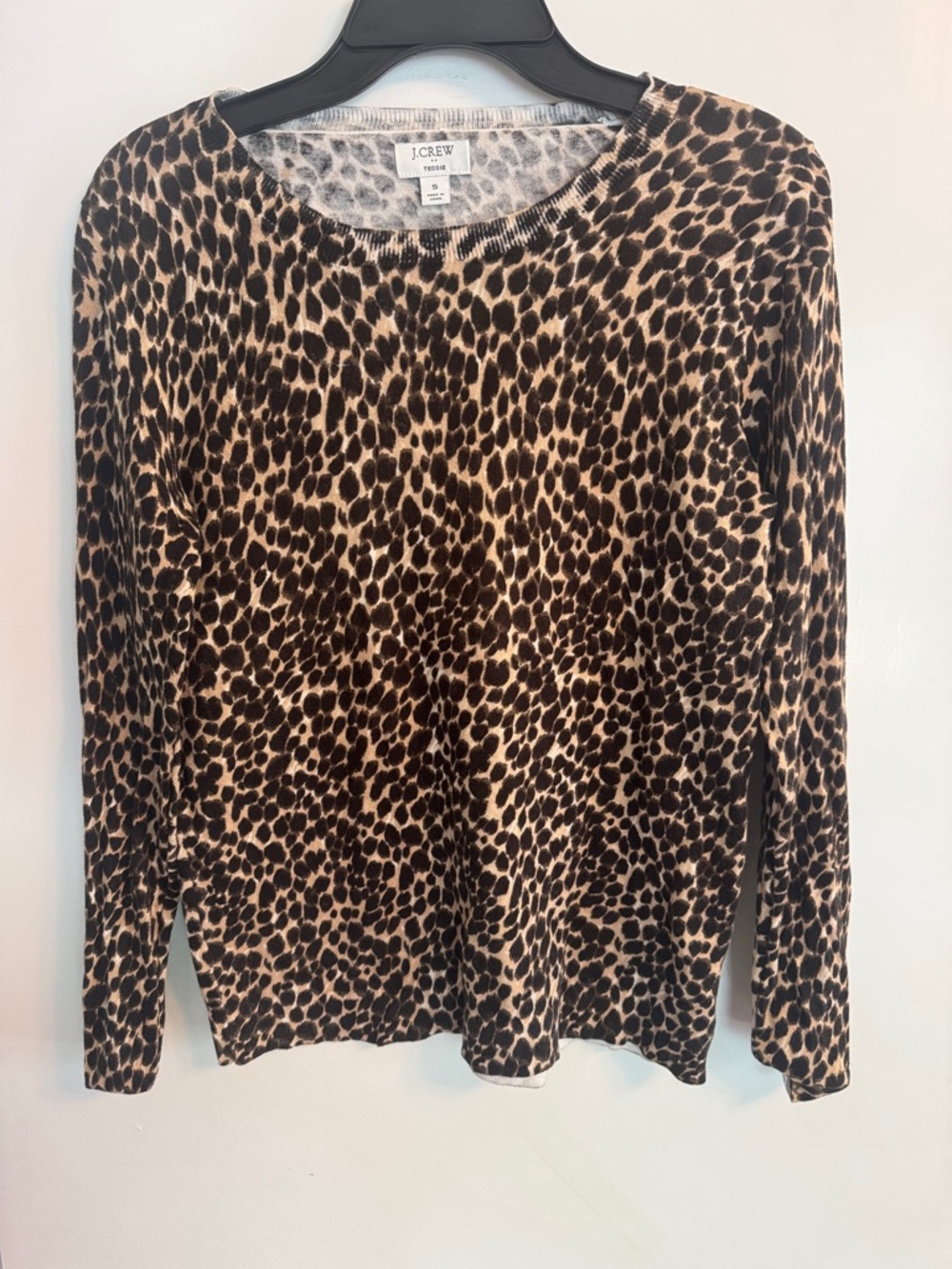 J. Crew Leopard Print Long Sleeve Tee - Brown/Black